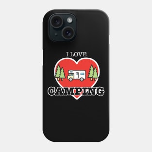 I Love Camping - Heart and Motorhome - Class C Phone Case