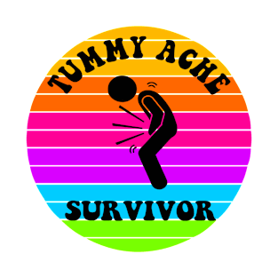 Vintage Tummy Ache Survivor(Retro Neon) T-Shirt