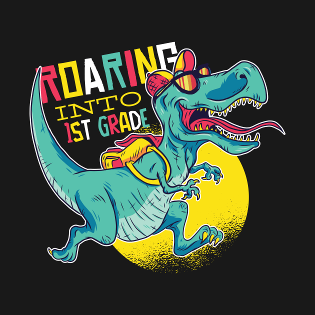 Roaring into 1st Grade // Fun T-Rex Back to School by SLAG_Creative