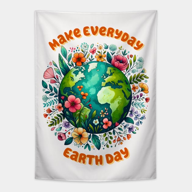 Make Every day Earth Day Tapestry by MZeeDesigns