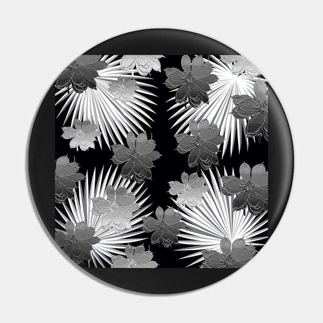 PALM MAGNOLIA SILVER BLACK AND WHITE PATTERN Pin by Overthetopsm