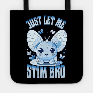 Autism Awareness Supportive Stimming Cute Butterfly Cartoon Tee Tote