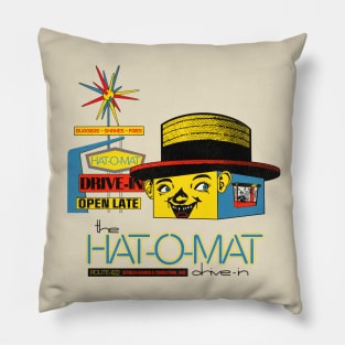 VINTAGE The Hat--O-Mat Drive In Fast Food Nostalgia Pillow