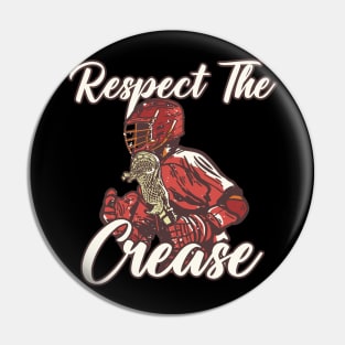 Respect The Crease Lacrosse Pin
