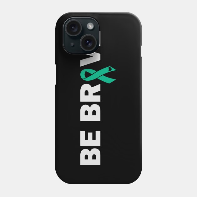 Be Brave Liver Cancer Awareness Phone Case by busines_night