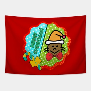 Merry Christmas colorful elf Tapestry