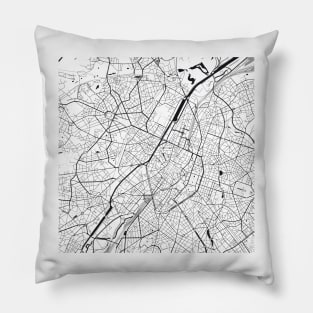 Brussels Map City Map Poster Black and White, USA Gift Printable, Modern Map Decor for Office Home Living Room, Map Art, Map Gifts Pillow