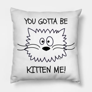 YOU GOTTA BE KITTEN ME! Funny Cat Pillow