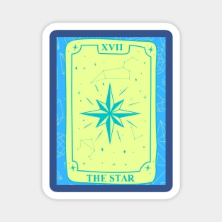 The Star Tarot Card and Crystals Graphic Magnet