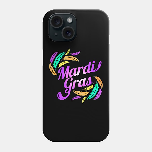 Purple Lettering For Mardi Gras Phone Case by SinBle