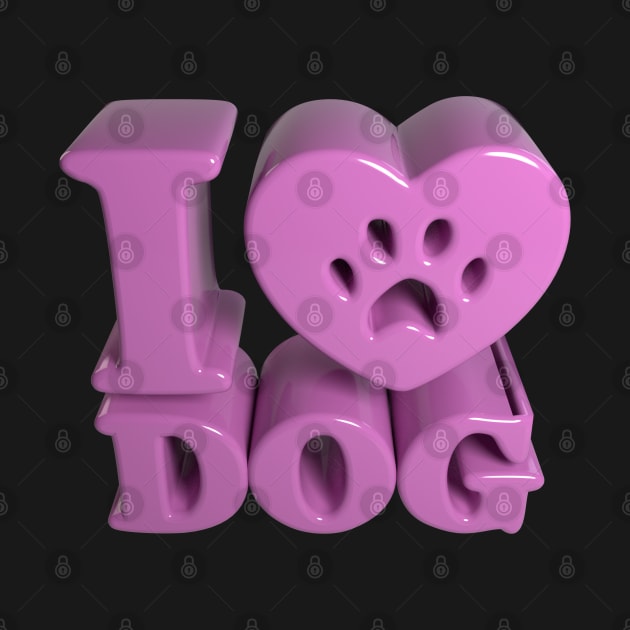 3D I Love Dog - Pbr-Dielectric by 3DMe