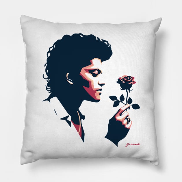 Bruno Mars Tribute - Bruno Michael Jackson Prince Kendrick Lamar Sza Ed Sheeran Music Lauryn Hill Anderson Paak Pillow by TributeDesigns