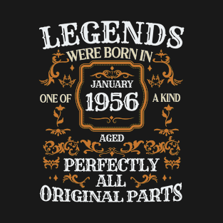 Legends Were Born In January 1956 Birthday T-Shirt