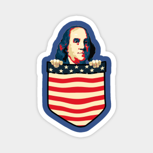 Benjamin Franklin Chest Pocket Magnet