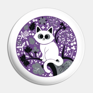 Asexual Pride Cat Pin