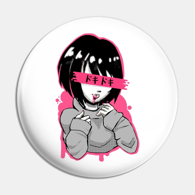 Manga Girl Pin by SteampunkStein