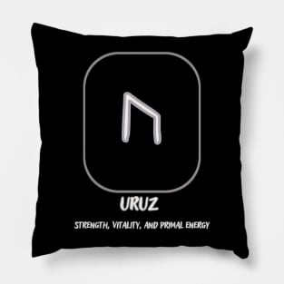 The Nordic rune Uruz Pillow