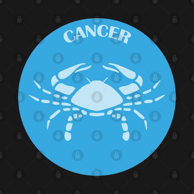 Cancer Astrology Zodiac Sign - Crab - Cancer Astrology Birthday Gifts - Blue by CDC Gold Designs