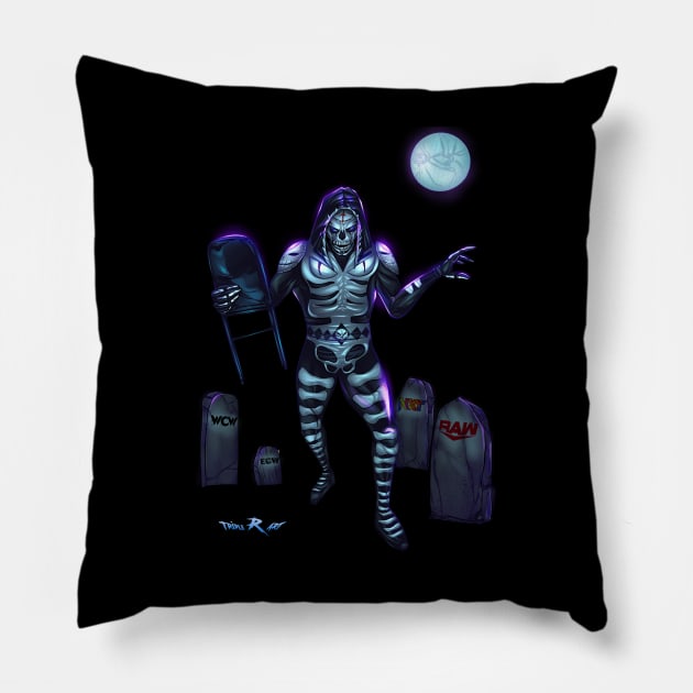 LA Park wrestling original art Pillow by Triple R Art