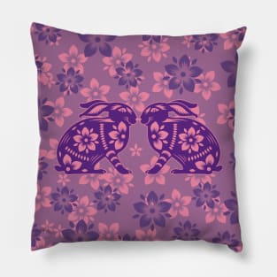 Kissing Bunnies Pillow