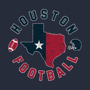 Vintage Houston Football Texas Map For Gameday T-Shirt