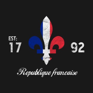 Republique Francaise - Established 1792 - Colour T-Shirt