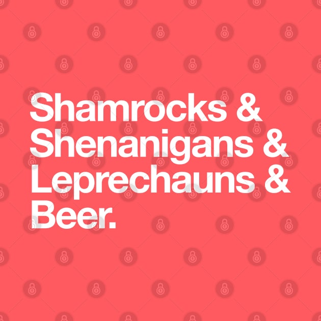 Shamrocks Shenanigans Leprechaun Beer Shirt St Patricks Day by vo_maria
