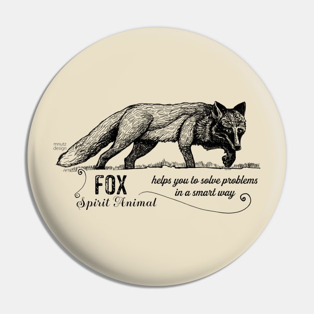 Spirit animal - fox - black Pin by mnutz
