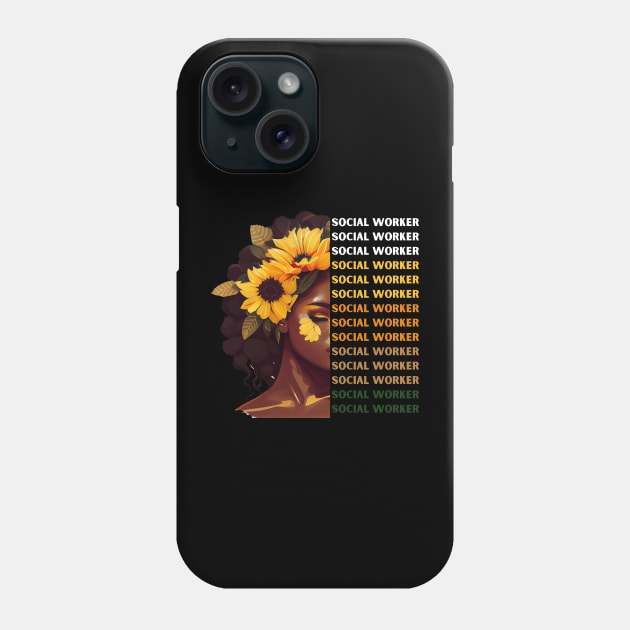 Black Social Worker Phone Case by Chey Creates Clothes