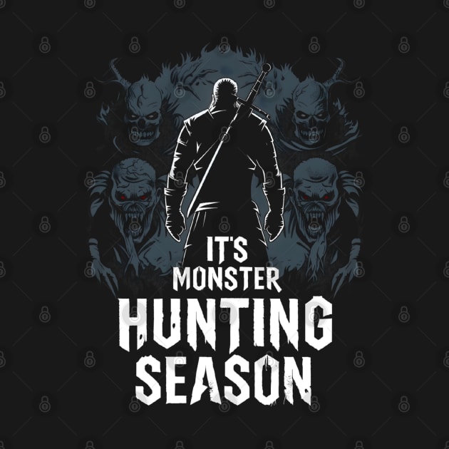 It's Monster Hunting Season - Silhouette - Witcher by Fenay-Designs