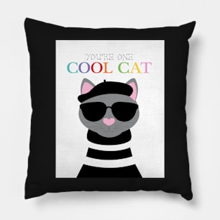 beatnik cat Pillow