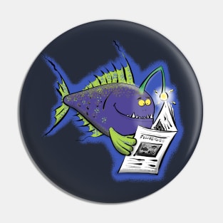 Funny angler fish cartoon Pin