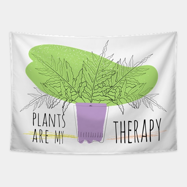 plants are my therapy Tapestry by love shop store