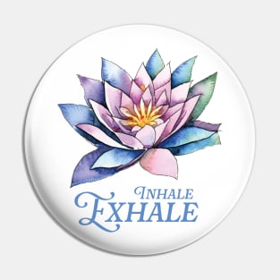 Inhale Exhale Lotus Flower Pin