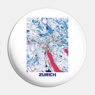 Zurich - Switzerland MilkTea City Map Pin