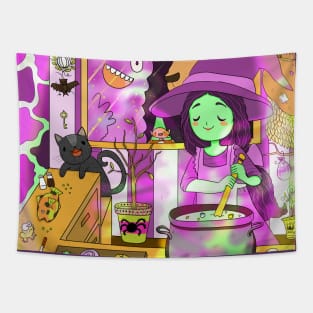 A little Witch Tapestry