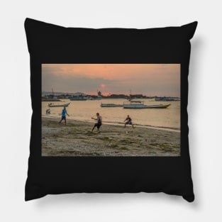 Sunset Football Pillow