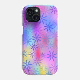 Multicolor Flowers on a Bright Colorful Background v5 light aqua underlay Phone Case