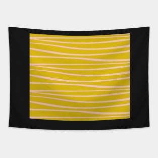 Trending yellow w. pale pink stripes Tapestry