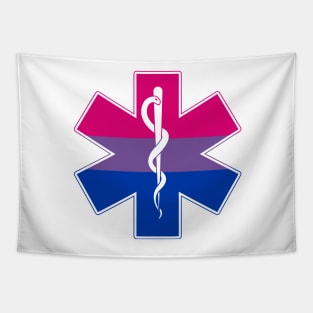 Star of Life Bi Pride Tapestry