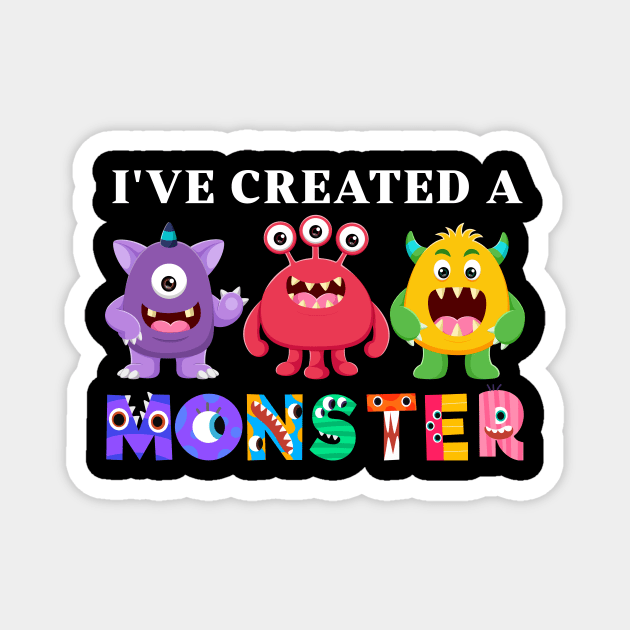 I've created a Little Monster Kids Birthday Party Halloween Magnet by HollyDuck