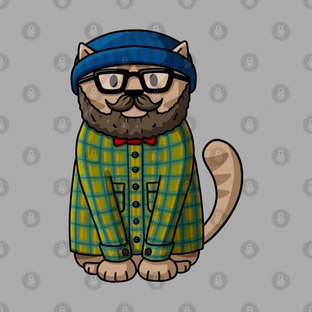 Hipster Cat by Doodlecats 