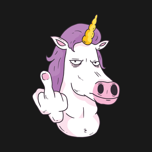 Funny angry unicorn by LR_Collections