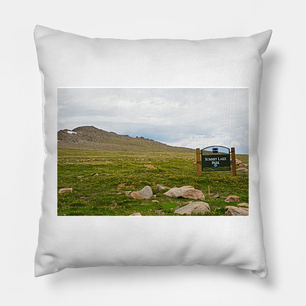 Summit Lake Park Pillow by bobmeyers