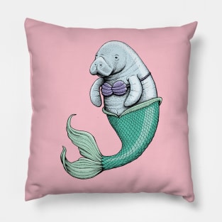 Manatee Mermaid Pillow