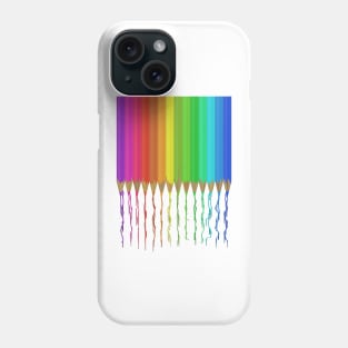 Melting Rainbow Pencils Phone Case