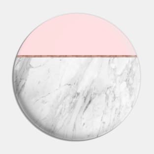 Blush Pink Rose Gold Marble Pattern Pin