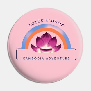 Khmer Cambodian Lotus Blooms Cambodia Adventure Pin