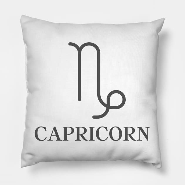 CAPRICORN SYMBOL Pillow by Sun From West