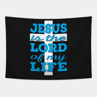 Jesus is Lord (blue and white) Tapestry